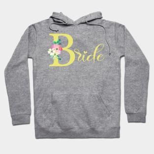 Yellow floral bride illustration Hoodie